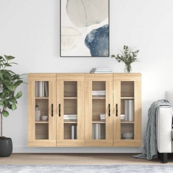 Sonata H Стенни шкафове, 2 бр, дъб сонома, инженерно дърво - Corpuri, vitrine, biblioteci modulare