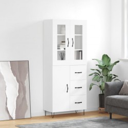Sonata H Висок шкаф, бял, 69,5x34x180 см, инженерно дърво - Living