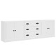 Sonata Servante, 3 piese, alb, lemn prelucrat