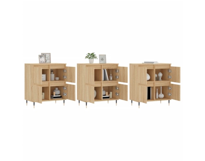 Sonata Servante, 3 piese, stejar sonoma, lemn prelucrat