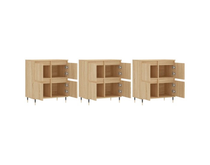 Sonata Servante, 3 piese, stejar sonoma, lemn prelucrat