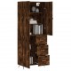 Sonata H Висок шкаф, опушен дъб, 69,5x34x180 см, инженерно дърво