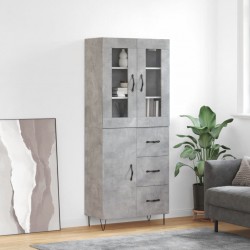 Sonata H Висок шкаф, бетонно сив, 69,5x34x180 см, инженерно дърво - Corpuri, vitrine, biblioteci modulare
