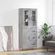 Sonata H Висок шкаф, бетонно сив, 69,5x34x180 см, инженерно дърво