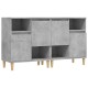 Sonata Dulapuri, 2 buc, gri beton, 60x35x70 cm, lemn prelucrat