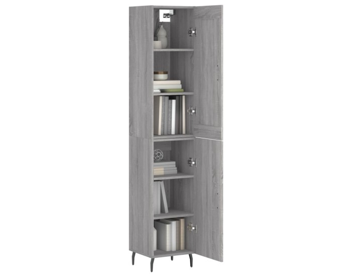 Sonata Dulap înalt, gri sonoma, 34,5x34x180 cm, lemn prelucrat