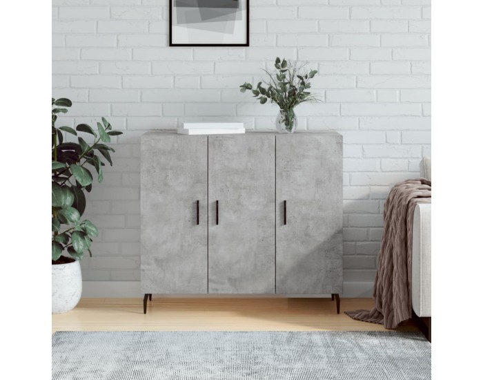 Sonata H Сайдборд, бетонно сив, 90x34x80 см, инженерно дърво