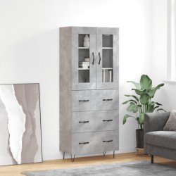 Sonata H Висок шкаф, бетонно сив, 69,5x34x180 см, инженерно дърво - Corpuri, vitrine, biblioteci modulare