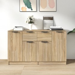 Sonata H Сайдборди, 2 бр, дъб сонома, 60x30x70 см, инженерно дърво - Corpuri, vitrine, biblioteci modulare