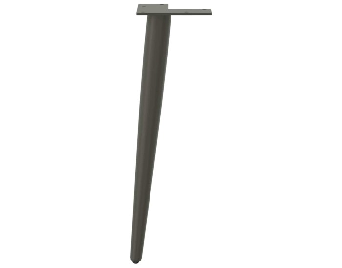 Sonata Picioare pentru măsuță de cafea, formă conică, 4 buc., antracit, 30-31 cm, oțel