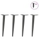 Sonata Picioare pentru măsuță de cafea, formă conică, 4 buc., antracit, 30-31 cm, oțel