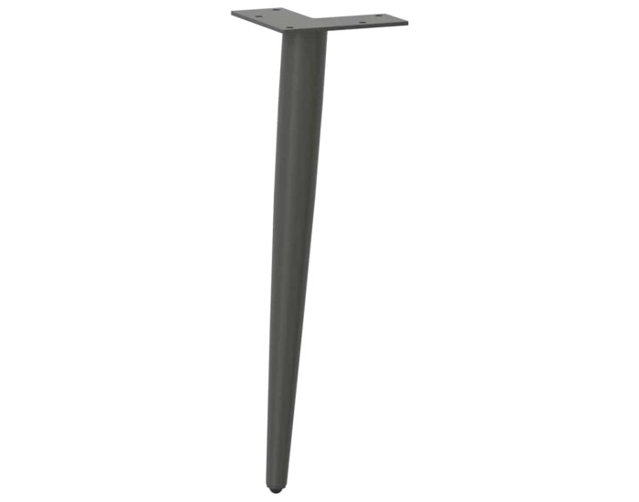 Sonata Picioare pentru măsuță de cafea, formă conică, 4 buc., antracit, 30-31 cm, oțel