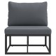 Sonata Mobilier pentru Exterior Metal Negru și antracit