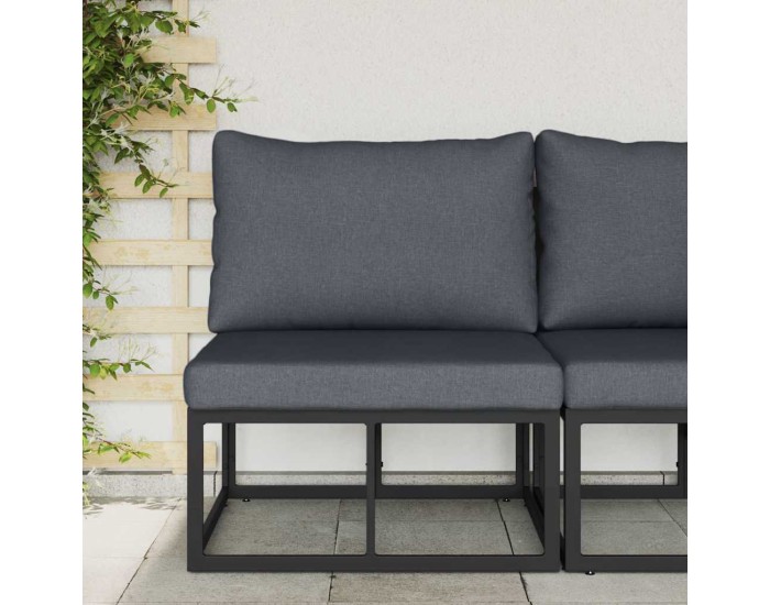 Sonata Mobilier pentru Exterior Metal Negru și antracit