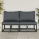 Sonata 2 buc. Mobilier pentru Exterior Metal Negru și antracit