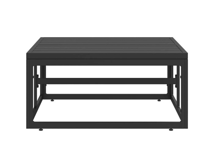 Sonata Mobilier pentru Exterior Metal Negru 70 x 70 x 32 cm