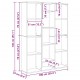 Sonata H Разделител за стая Черен дъб 100 x 24 x 140 см Инженерно дърво