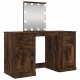 Sonata Masă de toaletă cu LED, stejar afumat, 130x50x132,5 cm