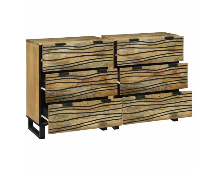 Sonata Set de bufet 2 buc. natural 120 x 33 x 75 cm