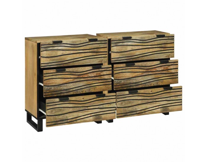 Sonata H Скейдбордове 2 pcs Кафяво 60 x 33.5 x 75 см мангово дърво масив