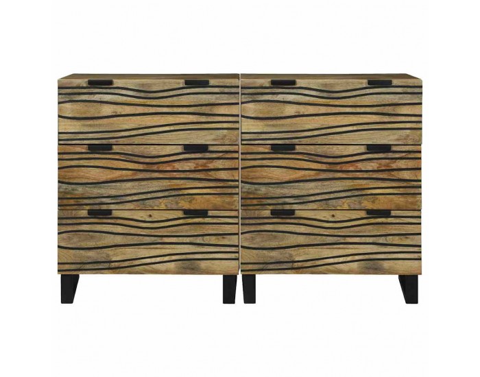 Sonata H Скейдбордове 2 pcs Кафяво 60 x 33.5 x 75 см мангово дърво масив