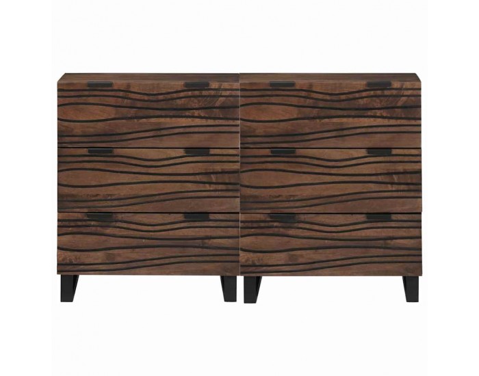 Sonata H Скейдбордове 2 pcs Кафяво 60 x 33.5 x 75 см мангово дърво масив