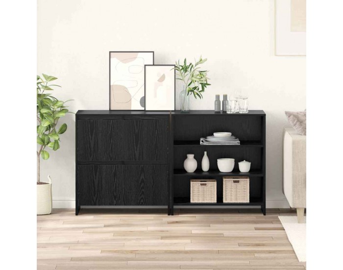 Sonata H Скейдбордове 2 pcs Черен дъб 70 x 41 x 75 см Инженерно дърво