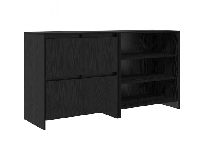 Sonata H Скейдбордове 2 pcs Черен дъб 70 x 41 x 75 см Инженерно дърво