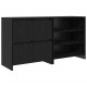Sonata H Скейдбордове 2 pcs Черен дъб 70 x 41 x 75 см Инженерно дърво
