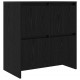 Sonata H Скейдбордове 2 pcs Черен дъб 70 x 41 x 75 см Инженерно дърво