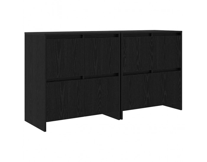 Sonata H Скейдбордове 2 pcs Черен дъб 70 x 41 x 75 см Инженерно дърво