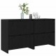 Sonata H Скейдбордове 2 pcs Черен дъб 70 x 41 x 75 см Инженерно дърво