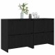 Sonata Bufeturi 2 buc. Stejar negru 70 x 41 x 75 cm Lemn prelucrat
