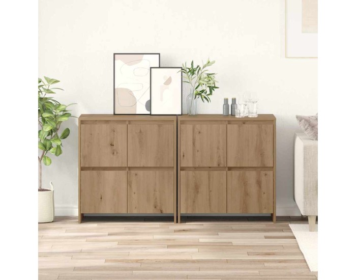 Sonata Bufeturi 2 buc. stejar artizanal 70 x 41 x 75 cm Lemn prelucrat