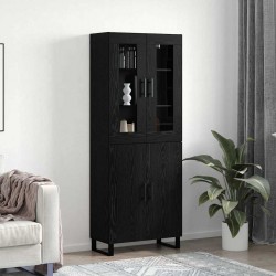 Sonata H Висок шкаф Черен дъб 69.5 x 34 x 90 см Инженерно дърво - Corpuri, vitrine, biblioteci modulare