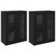 Sonata H Стенни шкафове 2 pcs Черен дъб 69.5 x 34 x 90 см