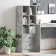 Sonata H Висок шкаф Бетонно сиво 45.5 x 34 x 127 см Инженерно дърво