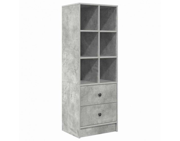 Sonata H Висок шкаф Бетонно сиво 45.5 x 34 x 127 см Инженерно дърво