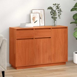 Sonata H Служебен шкаф Восъчнокафяв 110 x 34 x 75 см Борово дърво масив - Corpuri, vitrine, biblioteci modulare