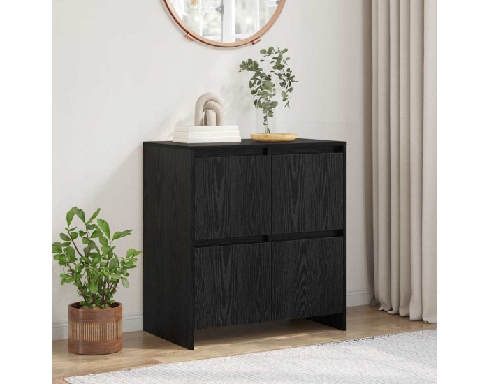 Sonata Bufet Stejar Negru 70 x 41 x 75 cm Lemn prelucrat