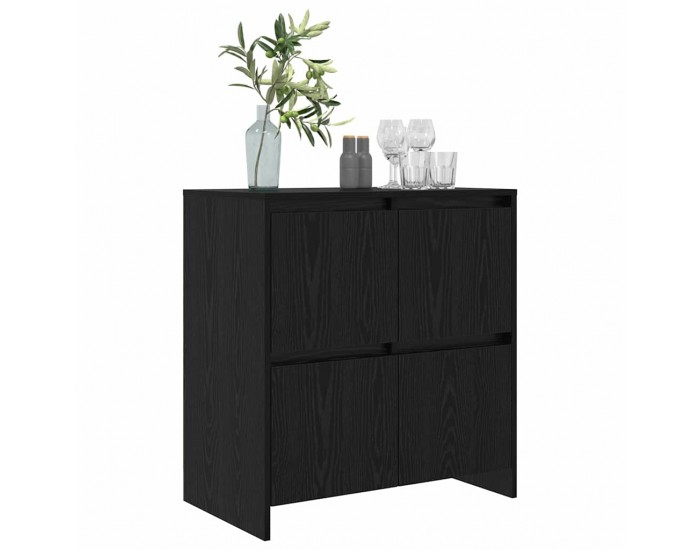 Sonata H Служебен шкаф Черен дъб 70 x 41 x 75 см Инженерно дърво