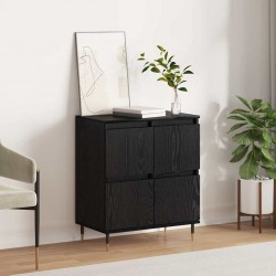 Sonata H Служебен шкаф Черно 60 x 35 x 70 cm Инженерно дърво - Corpuri, vitrine, biblioteci modulare