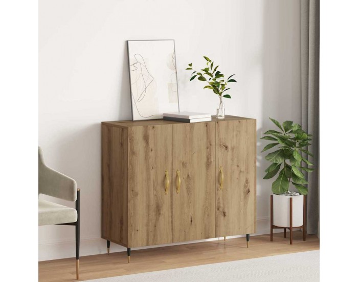 Sonata H Служебен шкаф Кафяво 90 x 34 x 80 см Инженерно дърво