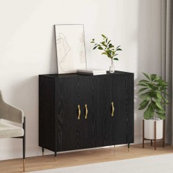 Sonata H Служебен шкаф Черно 90 x 34 x 80 см Инженерно дърво - Corpuri, vitrine, biblioteci modulare