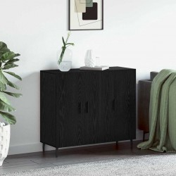Sonata H Служебен шкаф Черно 90 x 34 x 80 см Инженерно дърво - Corpuri, vitrine, biblioteci modulare