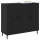Sonata H Служебен шкаф Черно 90 x 34 x 80 см Инженерно дърво