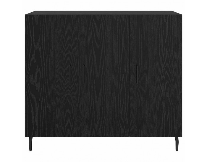 Sonata H Служебен шкаф Черно 90 x 34 x 80 см Инженерно дърво