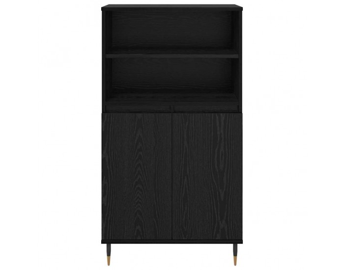 Sonata H Висок шкаф Черно 60 x 36 x 110 см Инженерно дърво