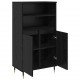 Sonata H Висок шкаф Черно 60 x 36 x 110 см Инженерно дърво