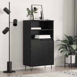 Sonata H Висок шкаф Черно 60 x 36 x 110 см Инженерно дърво - Corpuri, vitrine, biblioteci modulare